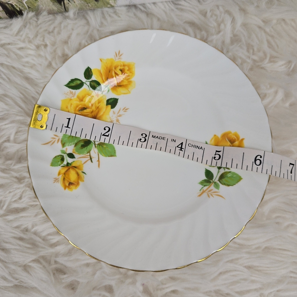 Crown Staffordshire Vintage 3 piece Cup, Saucer, and Dessert Plate - Picture 12 of 14